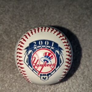 2001 New York Yankees stamped baseball